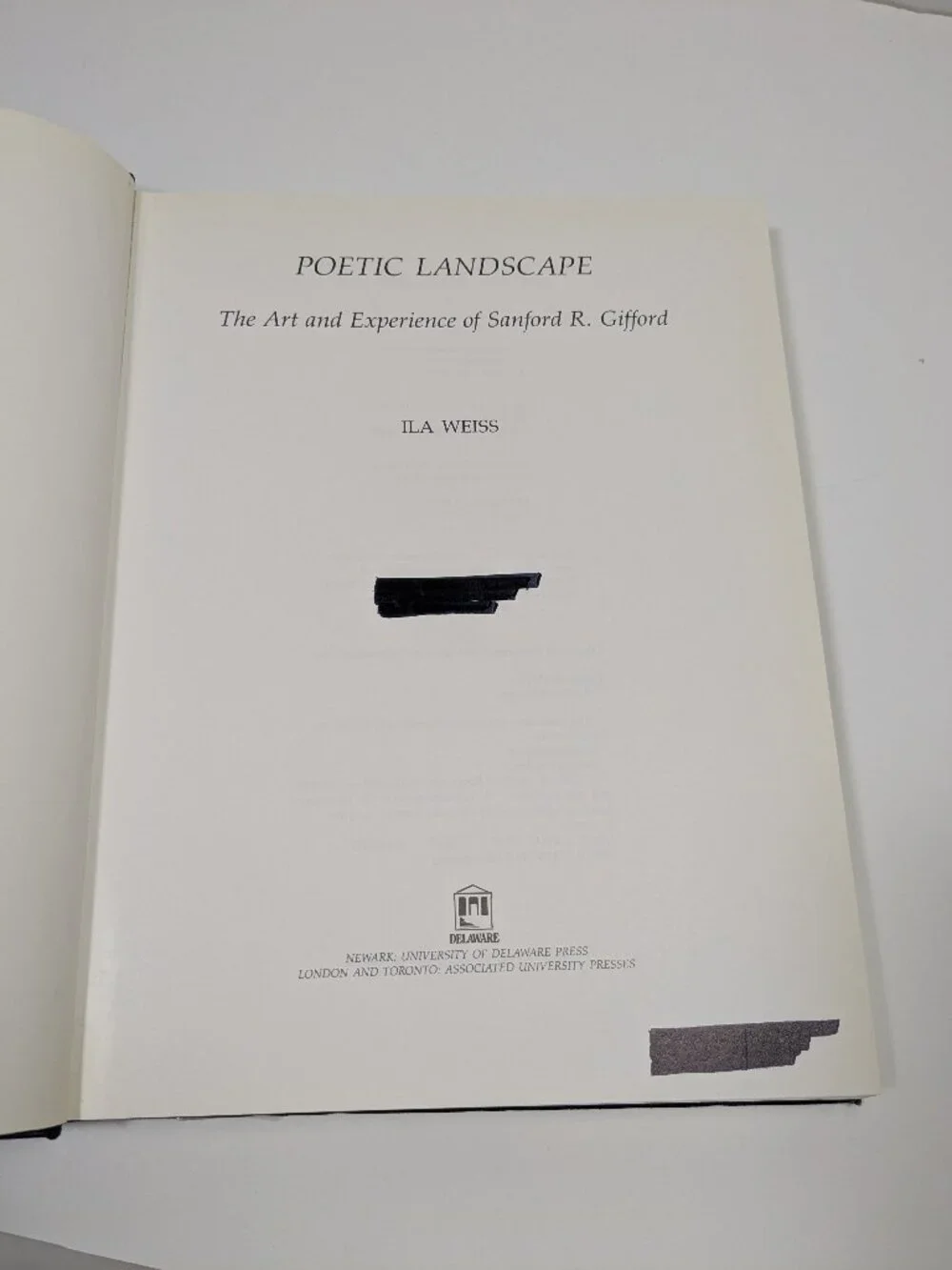 Poetic Landscape Ila Weiss Vintage Hardcover Book Oversize Art Coffee Table